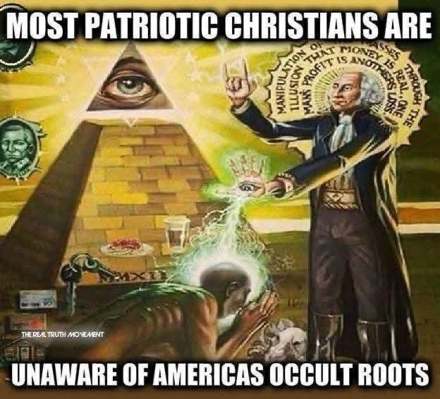 FlatEarthZone's tweet image. They wave the flag but bow to the beast. Blinded by patriotism, many never see the pyramid behind the pulpit. America’s roots aren’t just political… they’re occult.