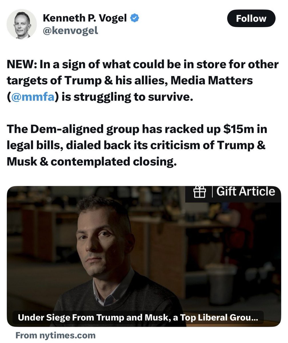 EnergyAbsurdity's tweet image. Gosh, so surprising that @MediaMatters and other leftwing propaganda platforms are suddenly going broke now that the #USAID had been destroyed.