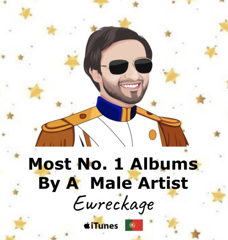 ewreckage99's tweet image. I’m honored to hold the record for most #1 albums on iTunes Portugal (male artist) 🏆🇵🇹. Might be a trivia question someday. Thanks to everyone supporting the music