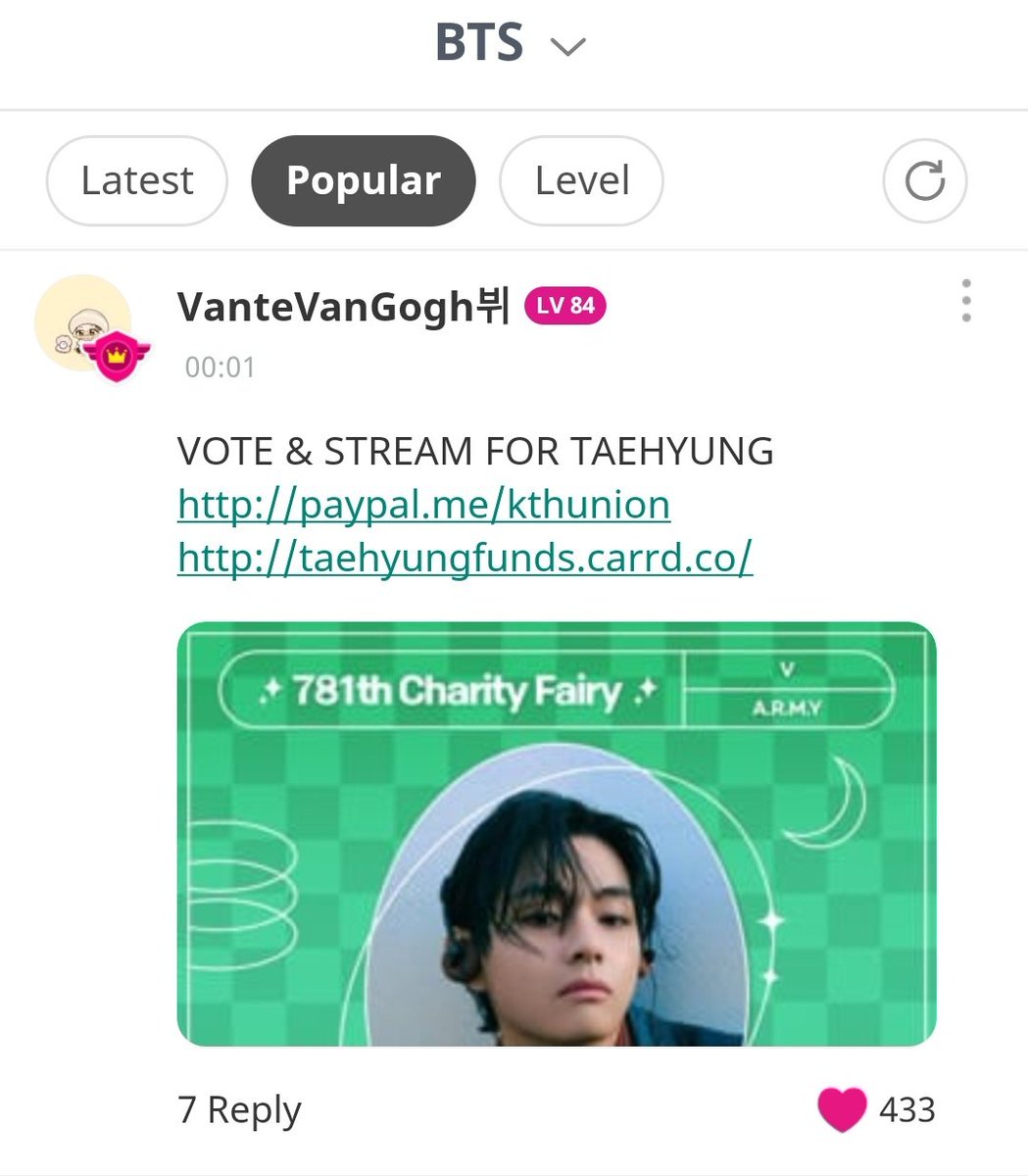 kthvotingteam's tweet image. JULY 26 | Today's Posts Are Up on Idolchamp – BTS Community!
Tasks:
1. LIKE the posts
2. Leave a COMMENT
3. Like ALL replies (up to 30 thumbs-up)
📍EARN CHAMSIMS📍
Please engage with all posts for Tae ASAP!
Also, check the Popular and Levels sections for all Tae-related posts…