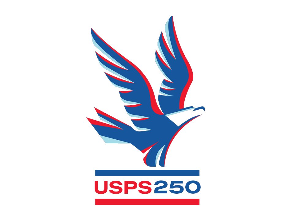 The USPS 250 logo is not bad, as far as government stuff goes.

The vertically stacked type makes it a little too elongated. Maybe intended to be a visual metaphor for a box being carried. 

Horizontal bold text would be more aligned with the 1970's era logo, and not as tall.