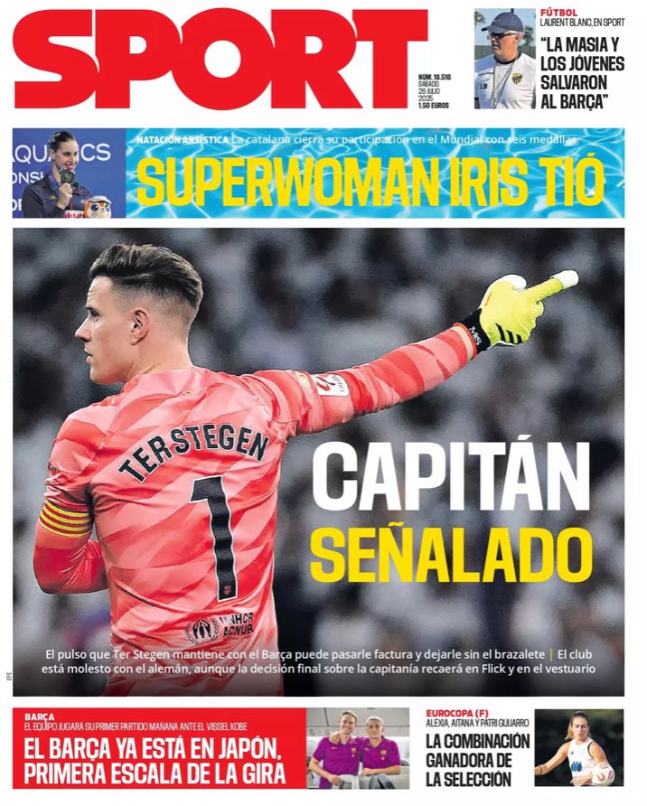 totalBarca's tweet image. Captain Ter Stegen: Called Out.
✈️Barça is already in Japan, first stopover of the tour
⚽️Alexia, Aitana and Patri, the winning combination of the national team
