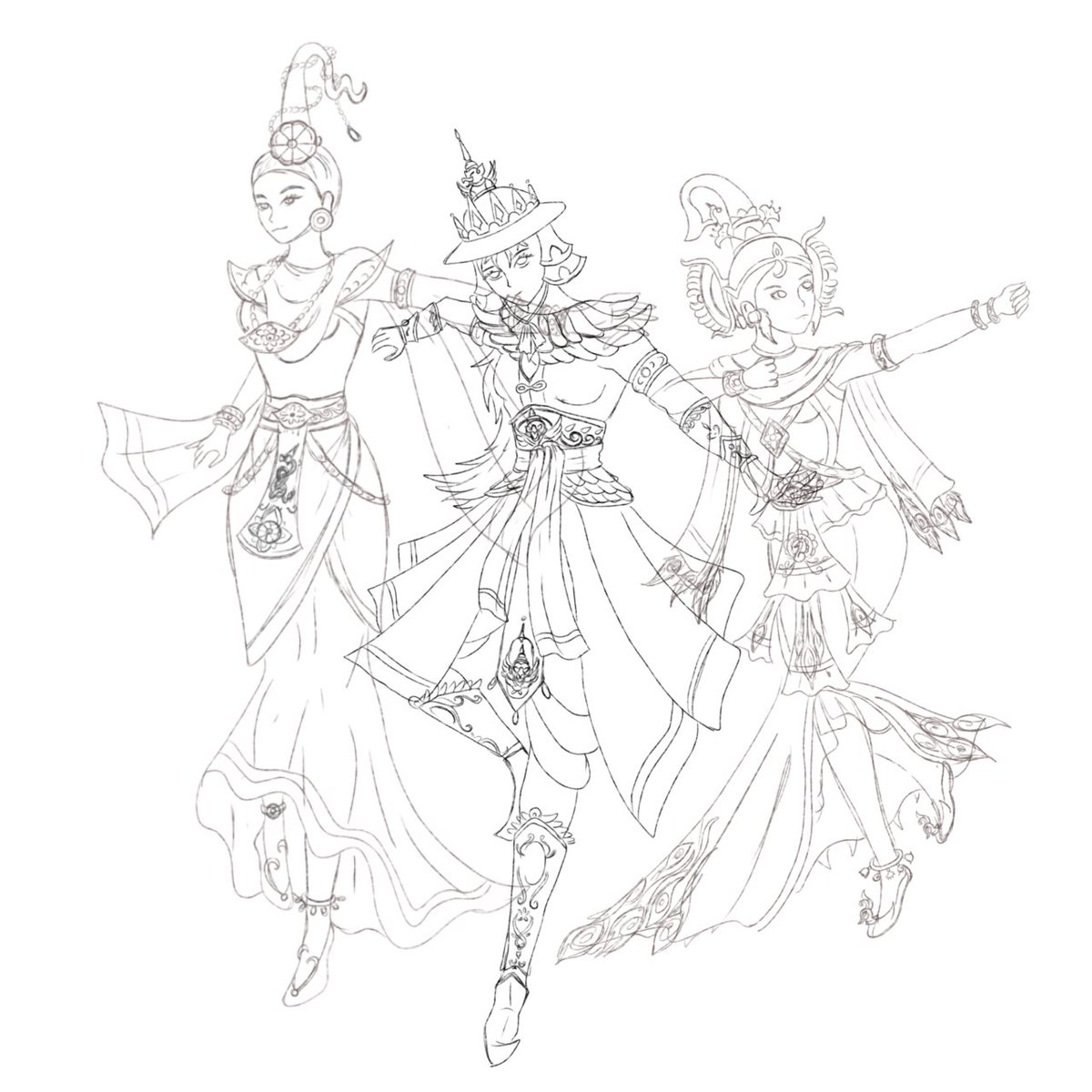 Aside from having a လူစီဘူစီ 
I also enjoy drawing especially character designs 
so stay tune for final version ig ? :3