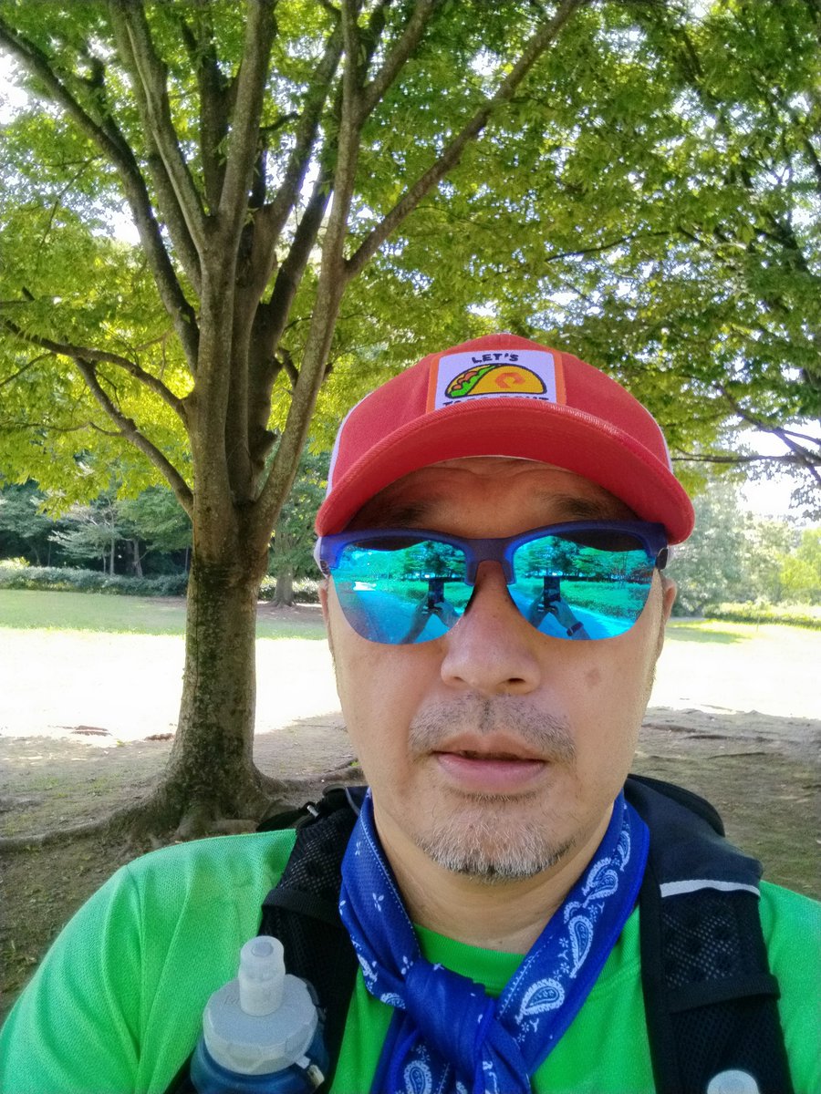 akira_abe's tweet image. 本日はラントレ。
ワラーチサンダルでのんびり不整地を走る。
木陰は涼しい！
凍ったアクエリアスが美味い！