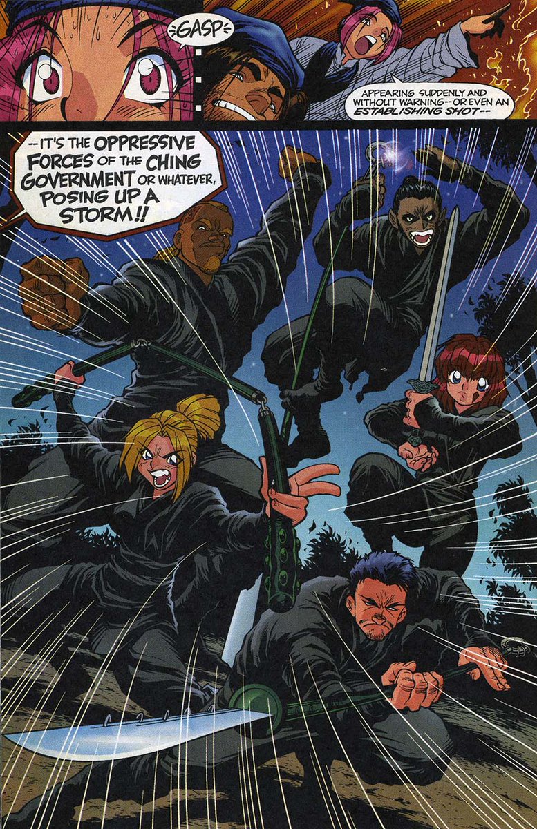 From my three-part 1997 GEN13 effort (aka GRUNGE! THE MOVIE), behold the struggles once confronted by the hand letterers of yore (my bud Tomoko Saito, in this case): Often, you would have to letter on the original artboard over VERRRRY HEAVY PENCILS like mine. No fun!