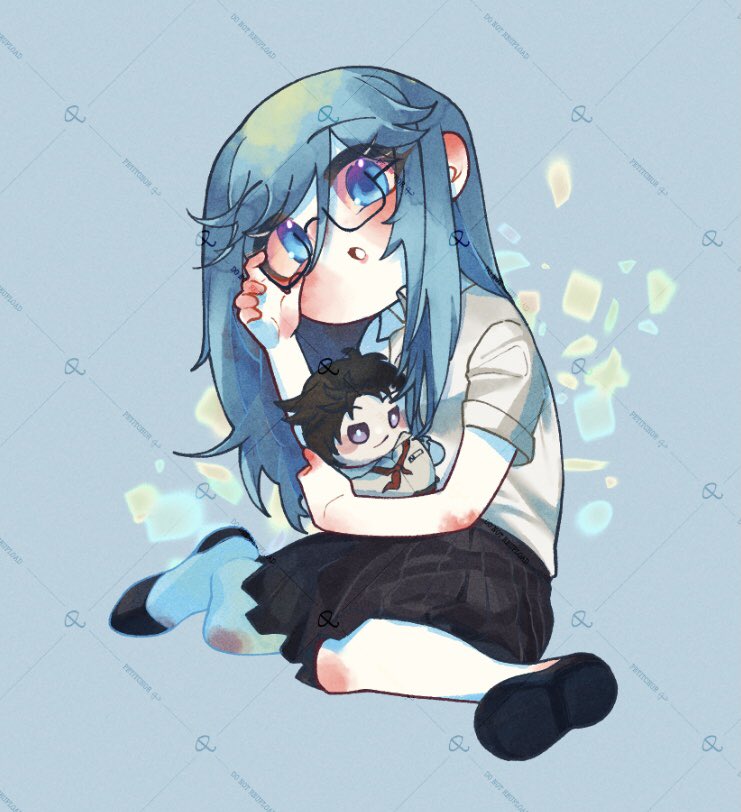 Petit_Chor's tweet image. Watercolor Chibi Commission!