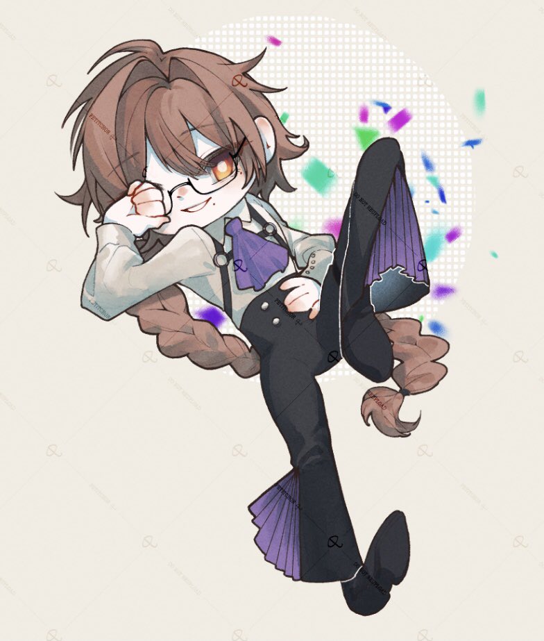 Petit_Chor's tweet image. Watercolor Chibi Commission!