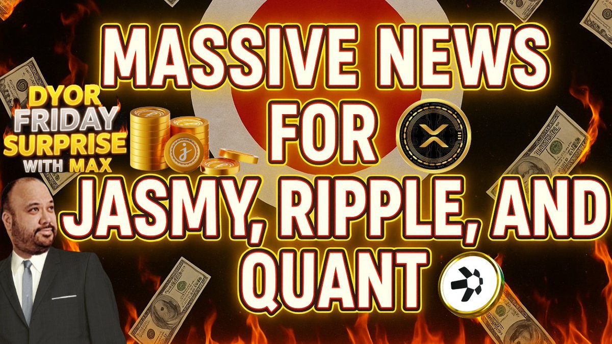 DPGmaximus's tweet image. Come join our community of research enthusiasts here shortly for "Massive News For Jasmy Ripple and Quant!" a Friday Surprise, DYOR With Max Broadcast. #jasmy #xrp #qnt
Cya Soon! 🫡👊
youtube.com/watch?v=Gsf9zu…