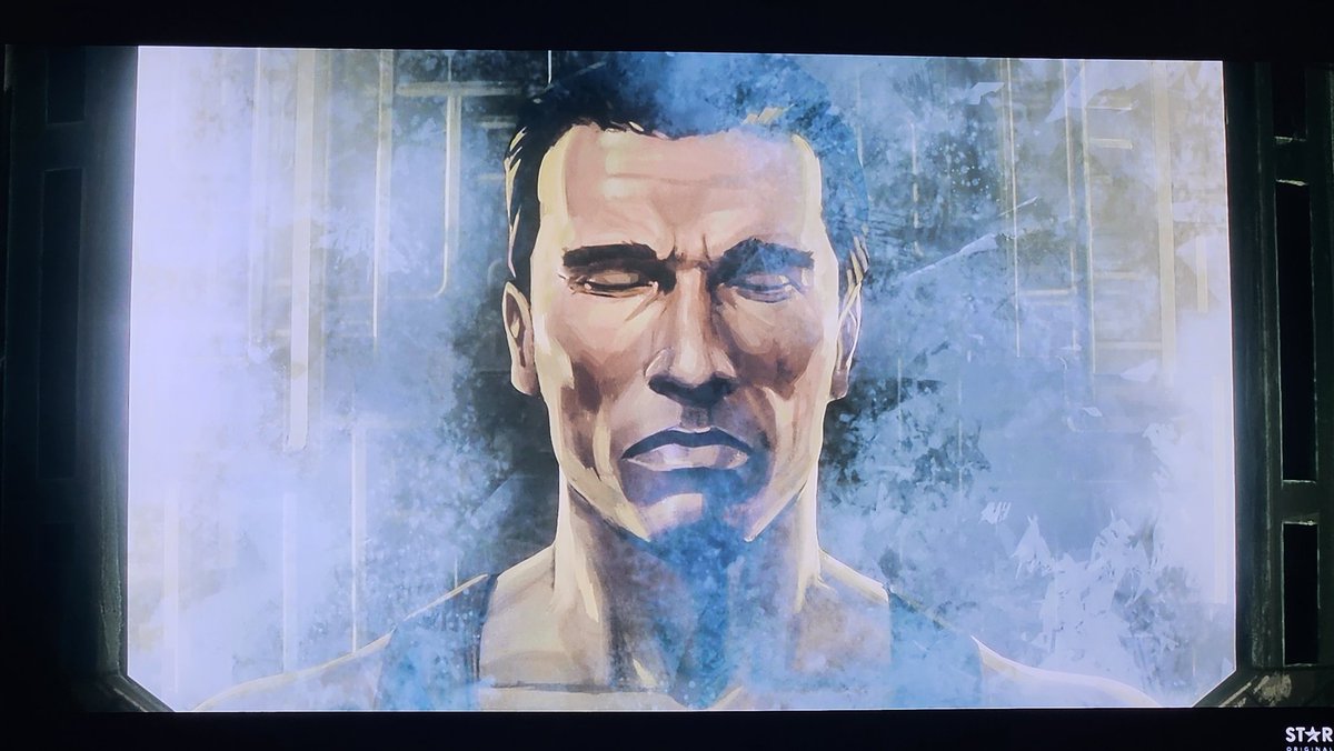 trailertrack's tweet image. Whoa! Glover and Schwarzenegger are BACK in the #Predator universe in a new post-credit scene from #PredatorKillerOfKillers! #PredatorBadlands #SDCC
