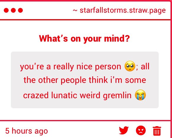 StarfallStorms's tweet image. Thank you!! 💜
I would consider myself to be gremlin too