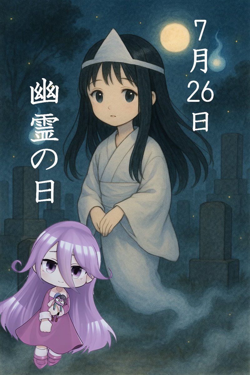 firis_garutaka's tweet image. 本日7月26日は幽霊の日なんですよ。
毎この日は1825年（文政8年）7月26日、江戸の中村座で四代目・鶴屋南北作の歌舞伎『東海道四谷怪談』が初演されたことに由来しています。
そして、なんと！「幽霊の日」は誰がいつ正式に制定したかは不明らしいです。…