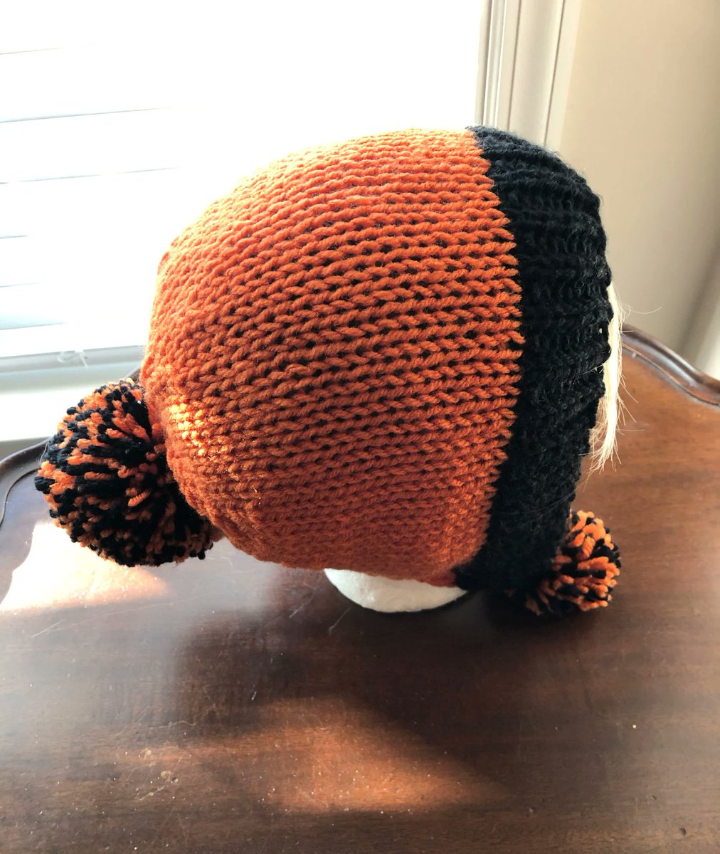 HahnMade's tweet image. Knit Orange and Black Hat Hood/Bonnet with Pom Poms Unisex Gift Knit Hood Knit Bonnet Lightweight Knit Hood Pom Pom Hood etsy.me/417wv4z via @Etsy