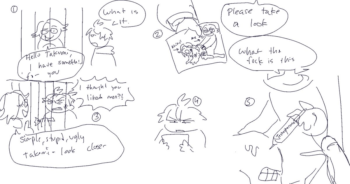 yasudas_'s tweet image. this comic entered my mind while i was driving and i had to stop to draw it lest it disappear like the fleeting wind #hndr_FA
