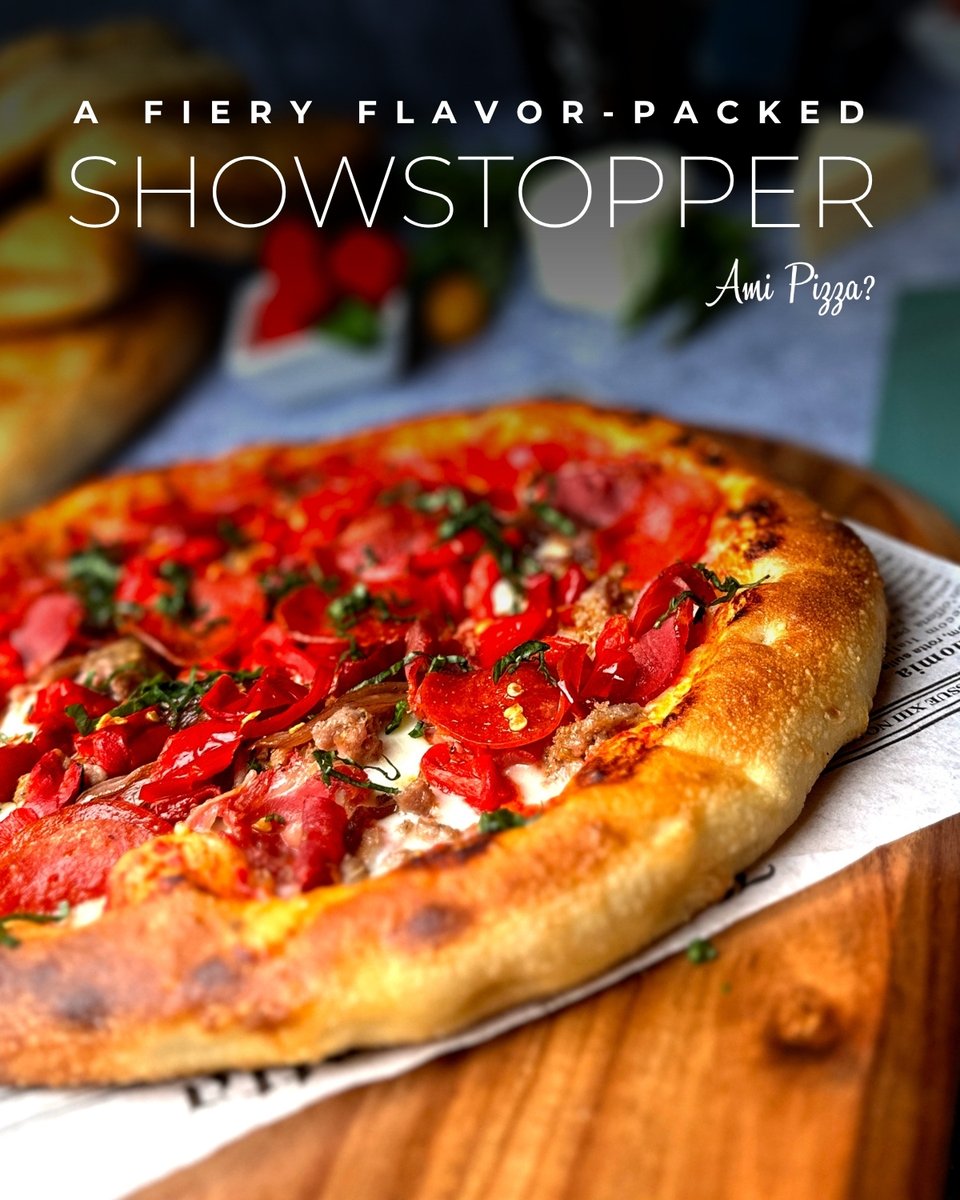 ScarletPearl_MS's tweet image. Meet the Diavolo Infernale — the spiciest slice at Ami Pizza?
Capicola. Sausage. Pepperoni. Calabrian Chilis. Not for the faint of taste buds. Only at Scarlet Pearl Casino Resort. Tag someone who needs this in their life. #SpicyPizza  #AmiPizza scarletpearlcasino.com/restaurant/ami…