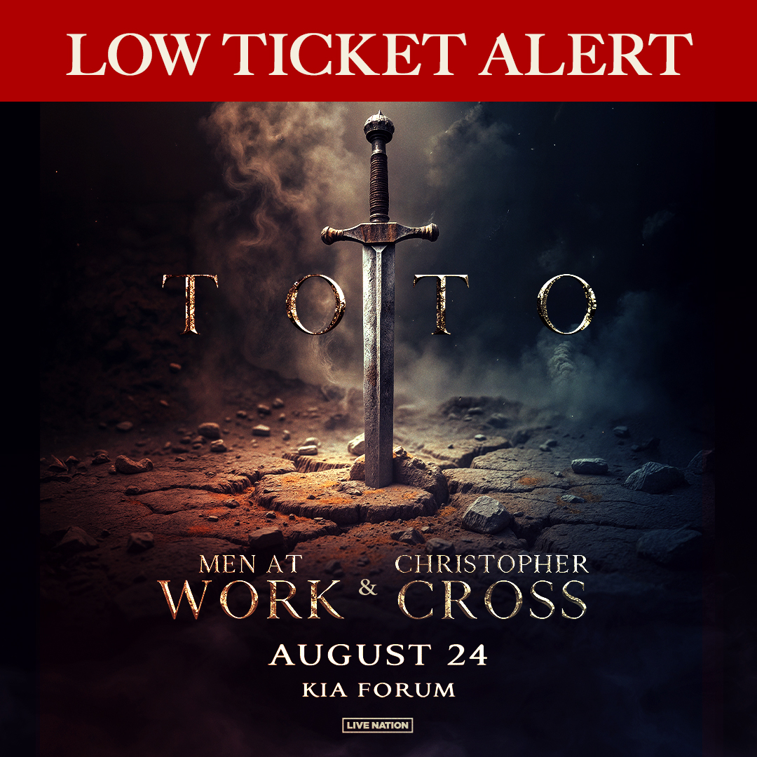 thekiaforum's tweet image. LOW TICKET ALERT! 🚨 @Toto, @MenAtWorkBand & Christopher Cross take over our stage August 24! 🗡️
Get tix while you can ➡️ bit.ly/TOTO2025TW
