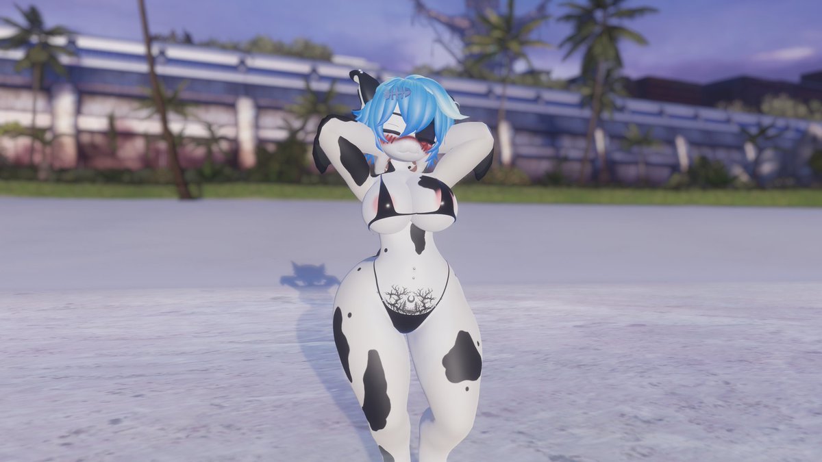 ZennyVR's tweet photo. It's shark week so enjoy the new cow shark loves~ https://t.co/q1JAxAuPCa
