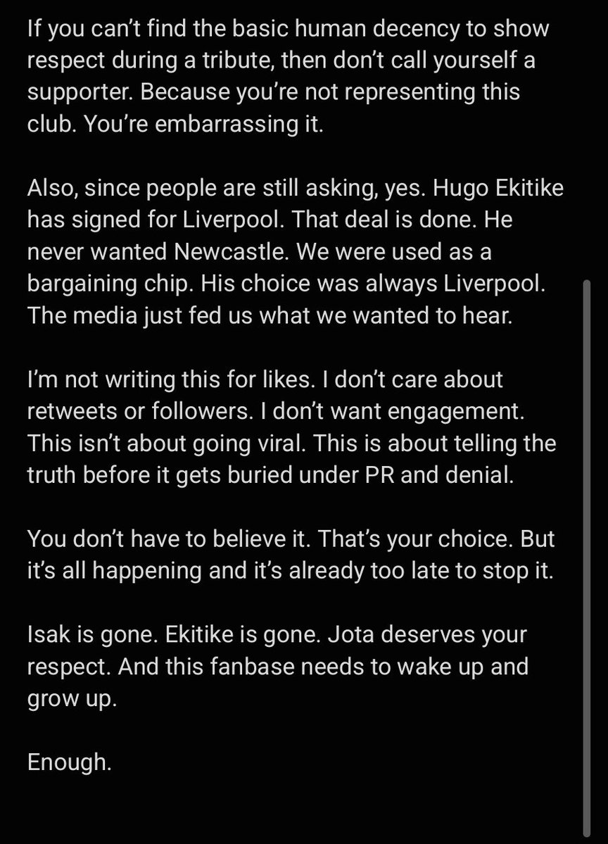 MagpieXtra's tweet image. More on the Isak to Liverpool situation and a message to fellow #NUFC supporters. Just to point it out.