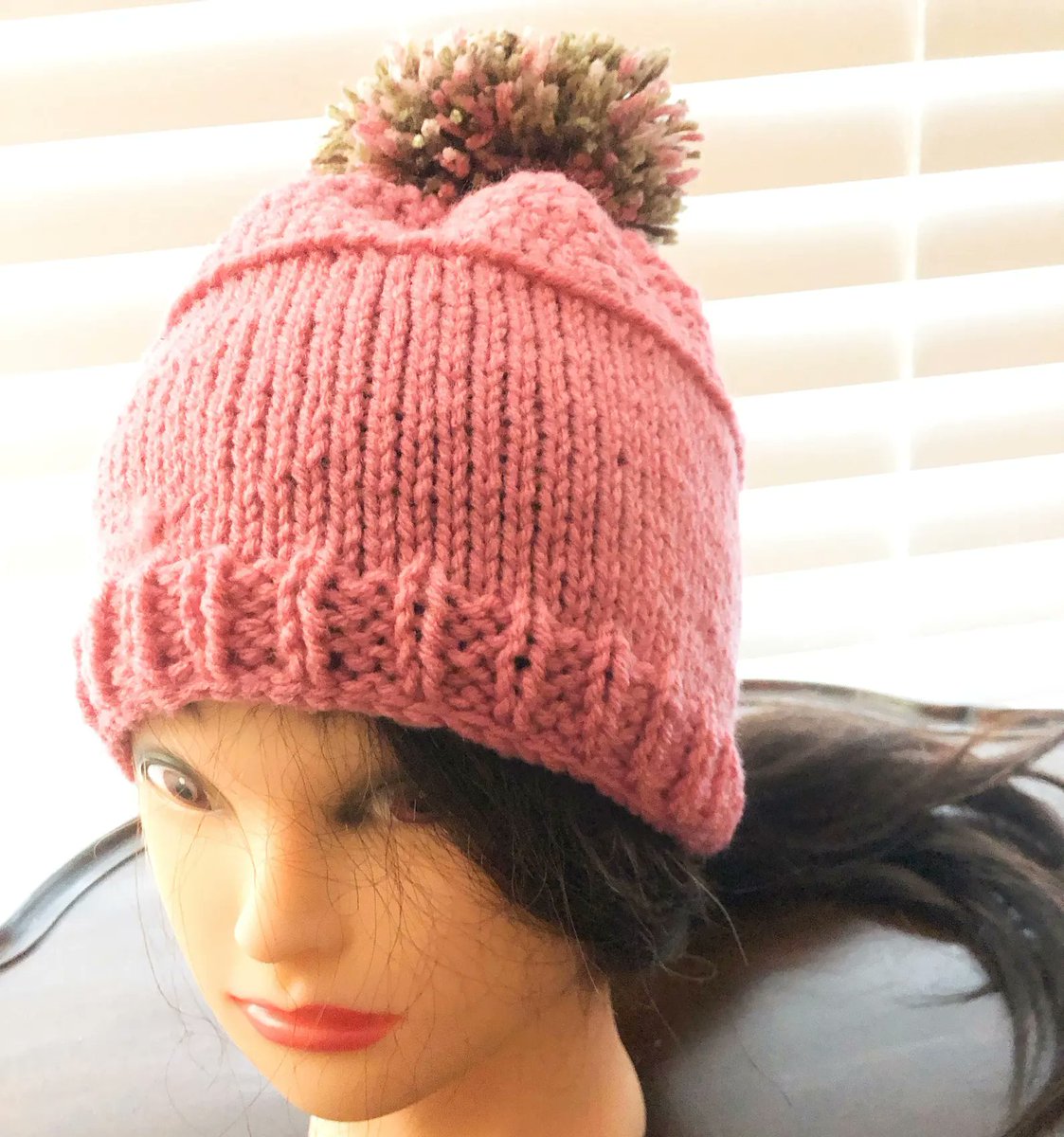 HahnMade's tweet image. Pink Knitted Beanie Hat Pom Pom Hat Pink Knit Hat Gift For Her Holiday Gift Back to School Hat Winter Hat etsy.me/4meAt3M via @Etsy