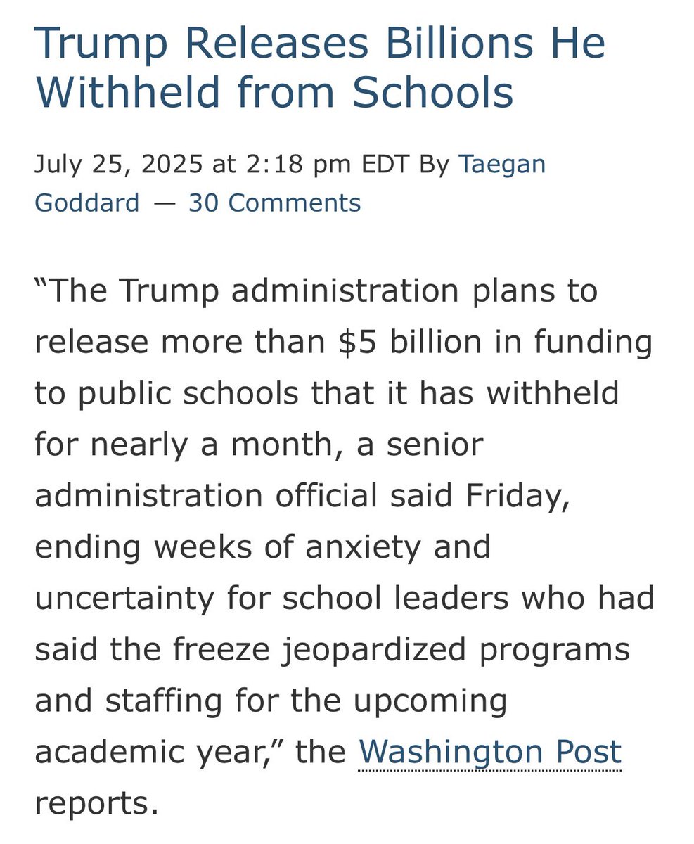 RepNellie's tweet image. For a month the Trump admin has been holding $162 million in education funding for New Jersey hostage, incl $2,414,000 for schools in our district. After we demanded the money be released the admin today said it will free the funds. It is time. Our schools need this support now.