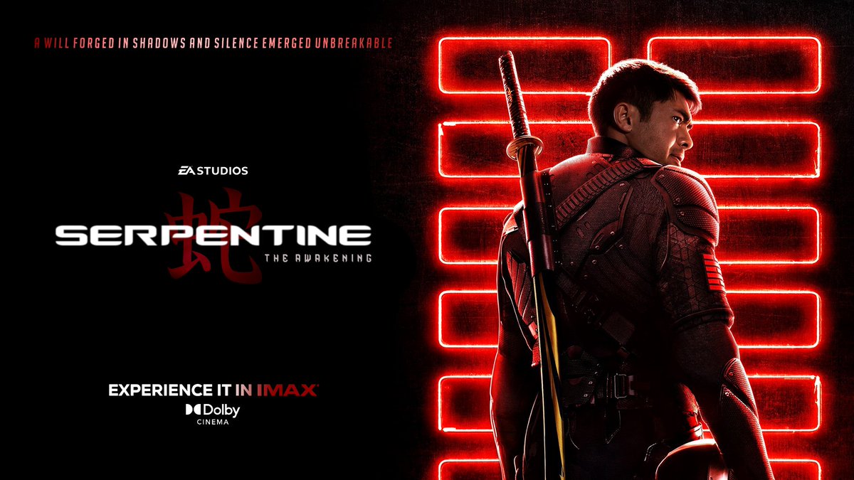 Steel meets destiny. Witness the evolution of a silent warrior. Serpentine #TheAwakening 🐍⚔️ is now playing. Your journey into the shadows, starts now.