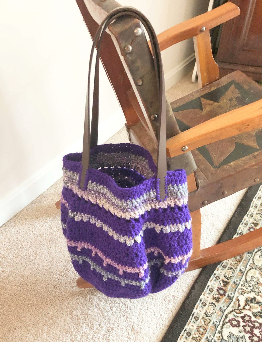 HahnMade's tweet image. Tote Crochet Tote Gift For Her Purple Crocheted Tote Trendy Tote Crocheted Tote etsy.me/4lPL31l via @Etsy