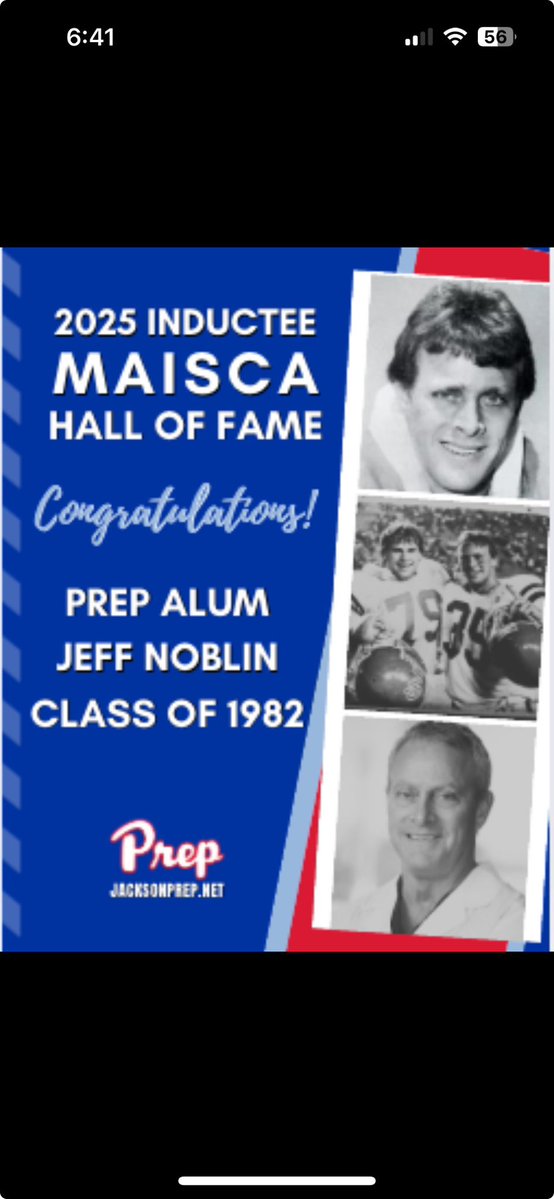 JPsports's tweet image. Congratulations to ‘82 alum Jeff Noblin on his induction into the MAIS Hall of Fame. Well deserved!