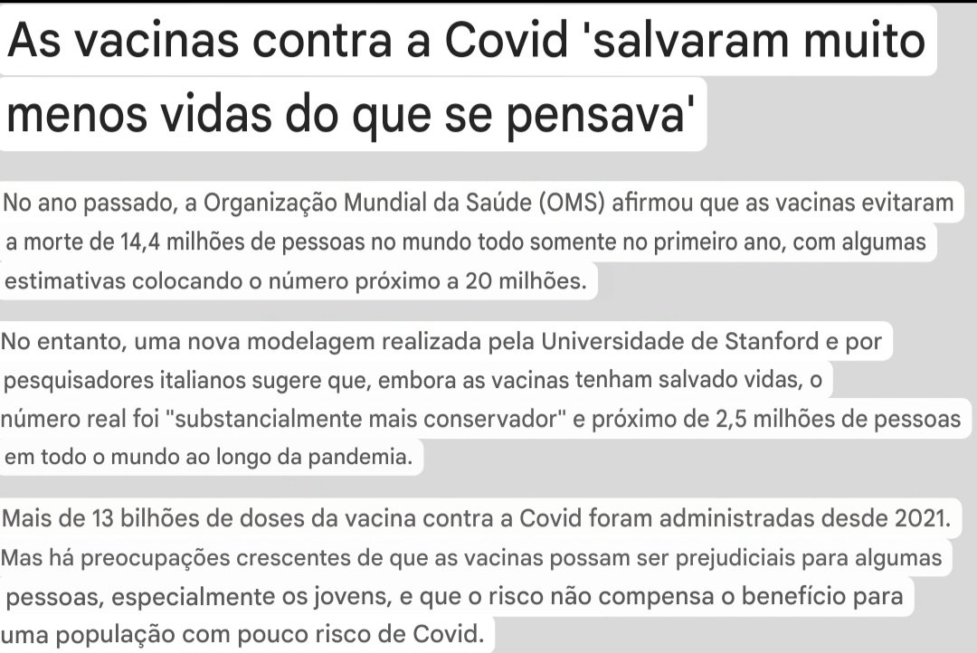 AnnaMonteiroAn1's tweet image. 🌩
🌎💉💉💉💉🤬
NOVO - 13 bilhões de doses contra a Covid foram aplicadas "para salvar" 2,5 milhões de pessoas no mundo todo — Telegraph
telegraph.co.uk/news/2025/07/2…