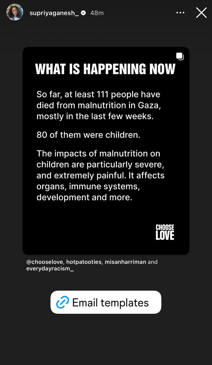 supriyasource's tweet image. π² | supriya shared some resources and info on her instagram stories about how to contribute to the aid relief efforts in Gaza β€οΈβπ©Ήπ
π to post: instagram.com/p/DMf8DeFI14W/β¦
π to email templates: writersagainstthewarongaza.com/action?fbclid=β¦