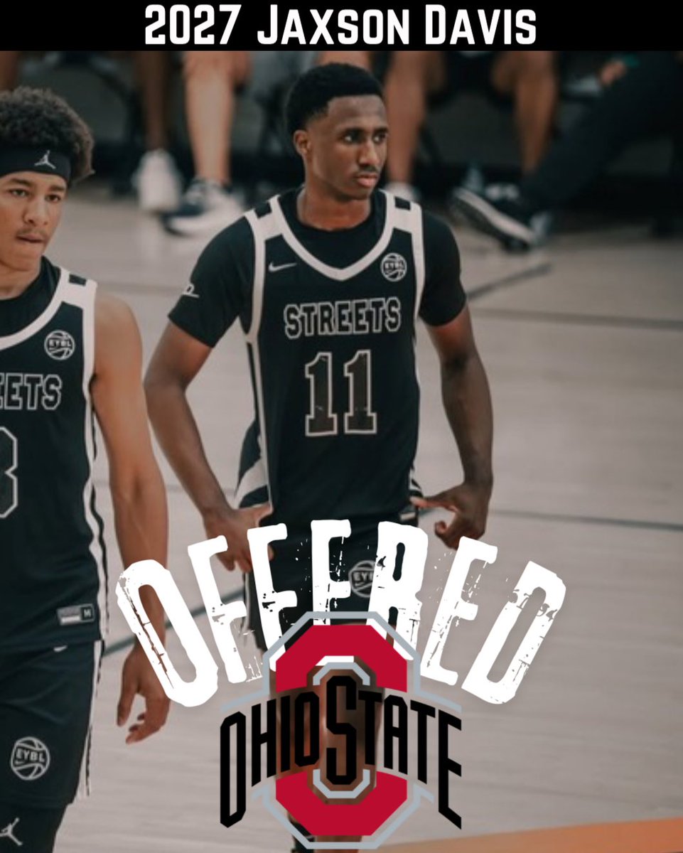 Sports4Illinois's tweet image. 2027 Jaxson Davis picks up offer from Ohio State🔴⚪️ @_JaxsonDavis @MeanstreetsEYB @WTHS_BD_Bball
