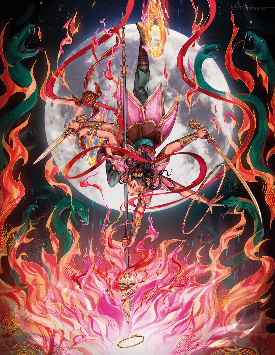 I finally get to post my piece for <a href="/LMKVillainsZine/">LMKVillainsZine</a> ! Everyone worked very hard on this project, it was fun!
Please enjoy this Nezha drawing~🪷

#NeZha #legomonkiekidfanart #lmk