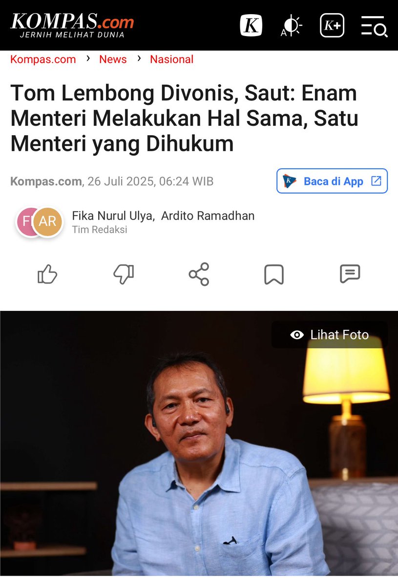 Kita masih harus bekerja keras menegakkan KEADILAN hukum di negeri ini.

Politik masih menjadi PANGLIMA. 😭