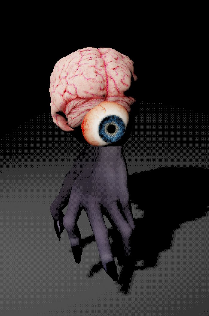 kaanomeg's tweet image. needs a lot of work but we&apos;ll get there 
#characterconcept #darkfantasy #lovecraftian #cosmichorror #gamedev #retrographics #indiegame #ps1 #psx