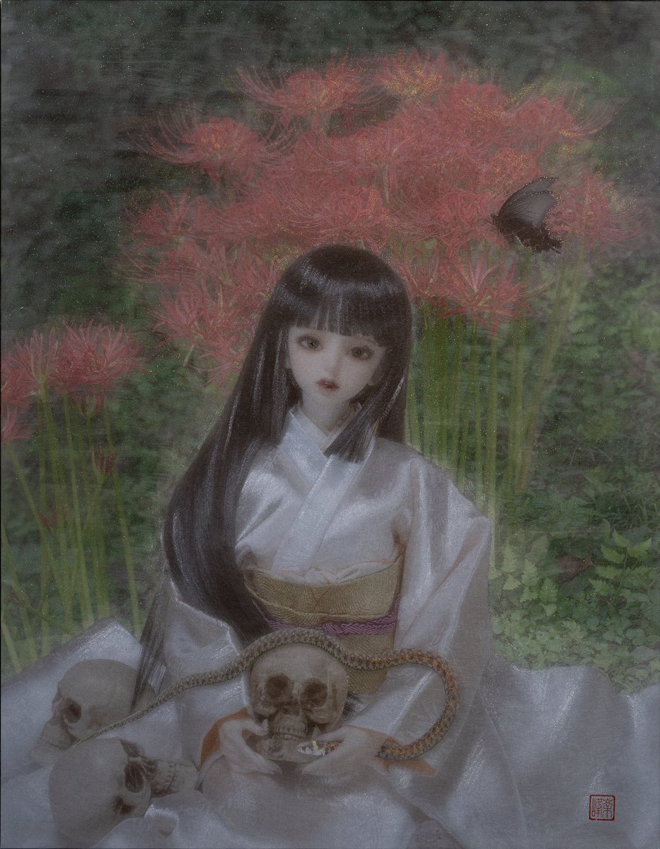 ThreeKingdoms_w's tweet image. #幽霊の日
ちょうど200年前の今日、1825年7月26日に歌舞伎「東海道四谷怪談」が初上演されたのが由来とのことです。
画像は一昨年の第48回 青枢展出品作品(東京都美術館)です。
幽霊にしてはちょっと可愛過ぎたかも😂