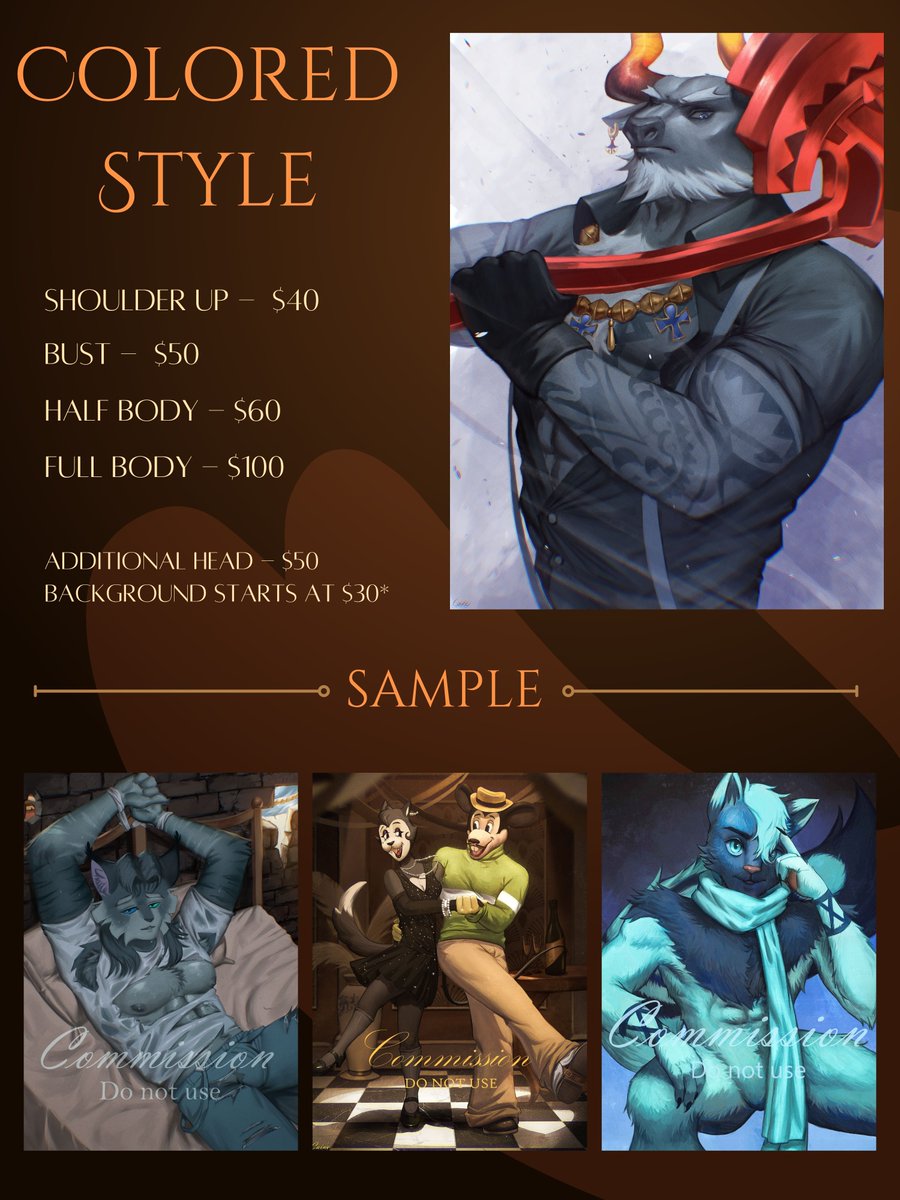 workofcaine's tweet image. Updated my commission sheet. New slots are available, message me if you're interested☺️
#commissionsopen #furryartist #commissions