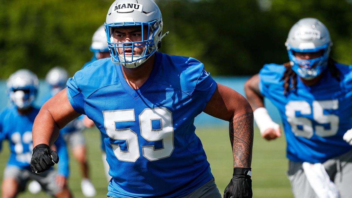 thelionswire's tweet image. Giovanni Manu: Evaluating the second-year offensive tackle's progress after the Lions first padded practice lionswire.usatoday.com/story/sports/n…