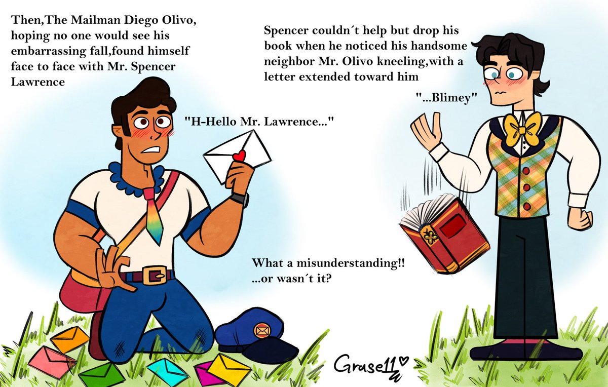grase111's tweet image. DIENCER WEEK!! ❤️🥭✨
DAY 2: AU 💌🦋
Disventure Camp x Welcome Home Arg
@DiencerWeek
#disventurecamp #dctwt #campamentodesventura #DiencerWeek2025 #spencerlawrence
#diegoolivo #welcomehomearg #eddiedear #frankfrankly #diencer #diegoxspencer #eddiexfrank