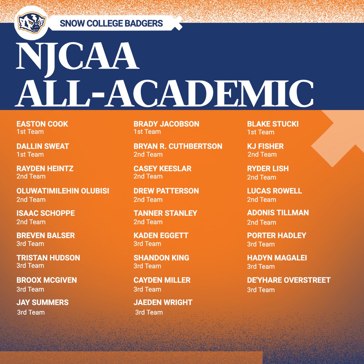 Congrats to all our Academic All-Americans. On the field and in the books! 📚🏈