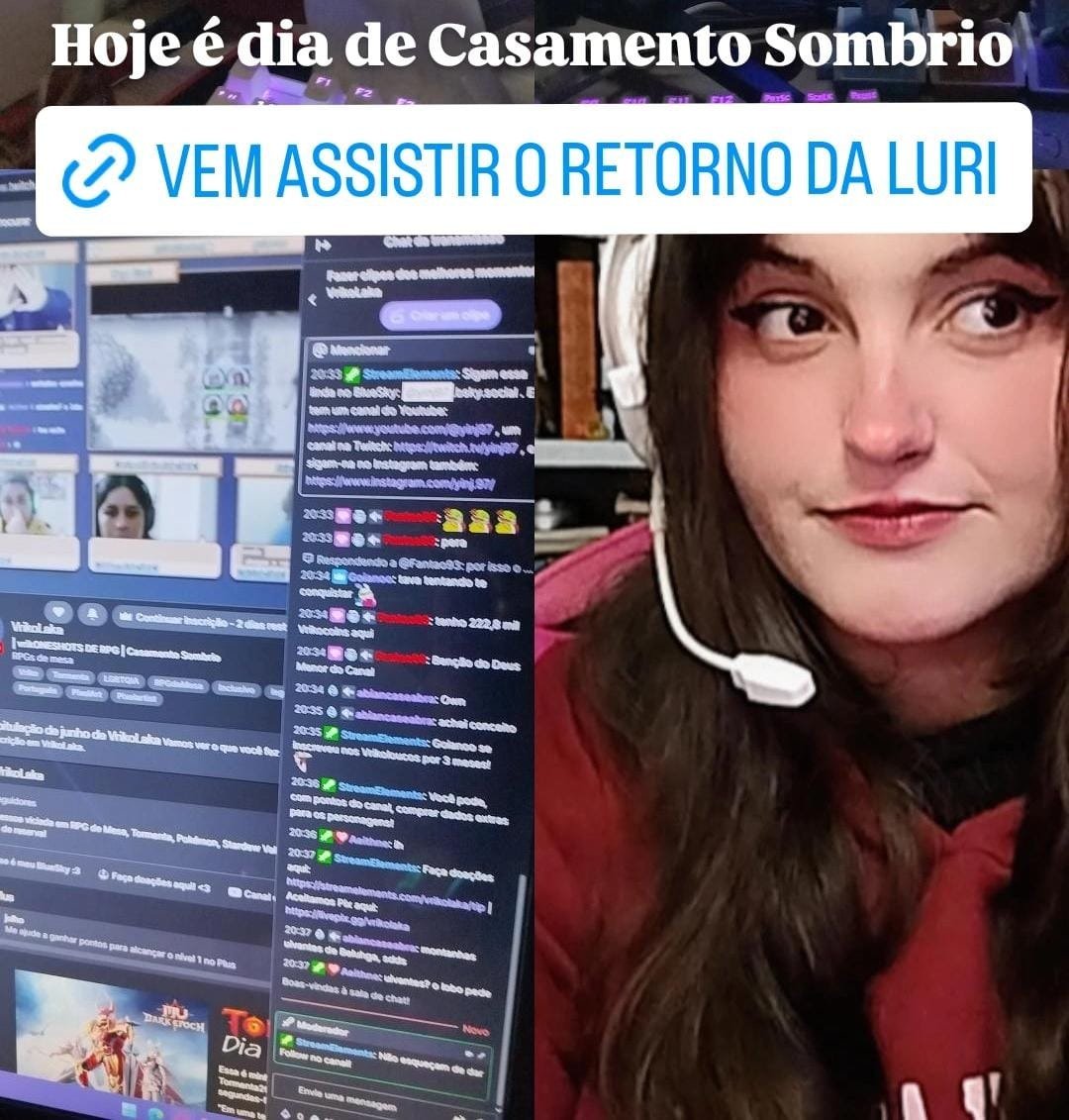 yinj97's tweet image. Hoje é dia de Casamento Sombrio, e do retorno de Luri Trocassombra!
Acompanhe pela Twitch: twitch.tv/vrikolaka
Ou assista pelo Youtube: youtube.com/watch?v=3IY233…