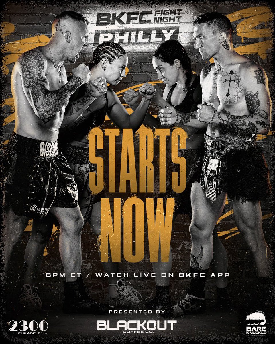 bareknucklefc's tweet image. Let’s get the weekend started! #BKFCPHL STARTS NOW!