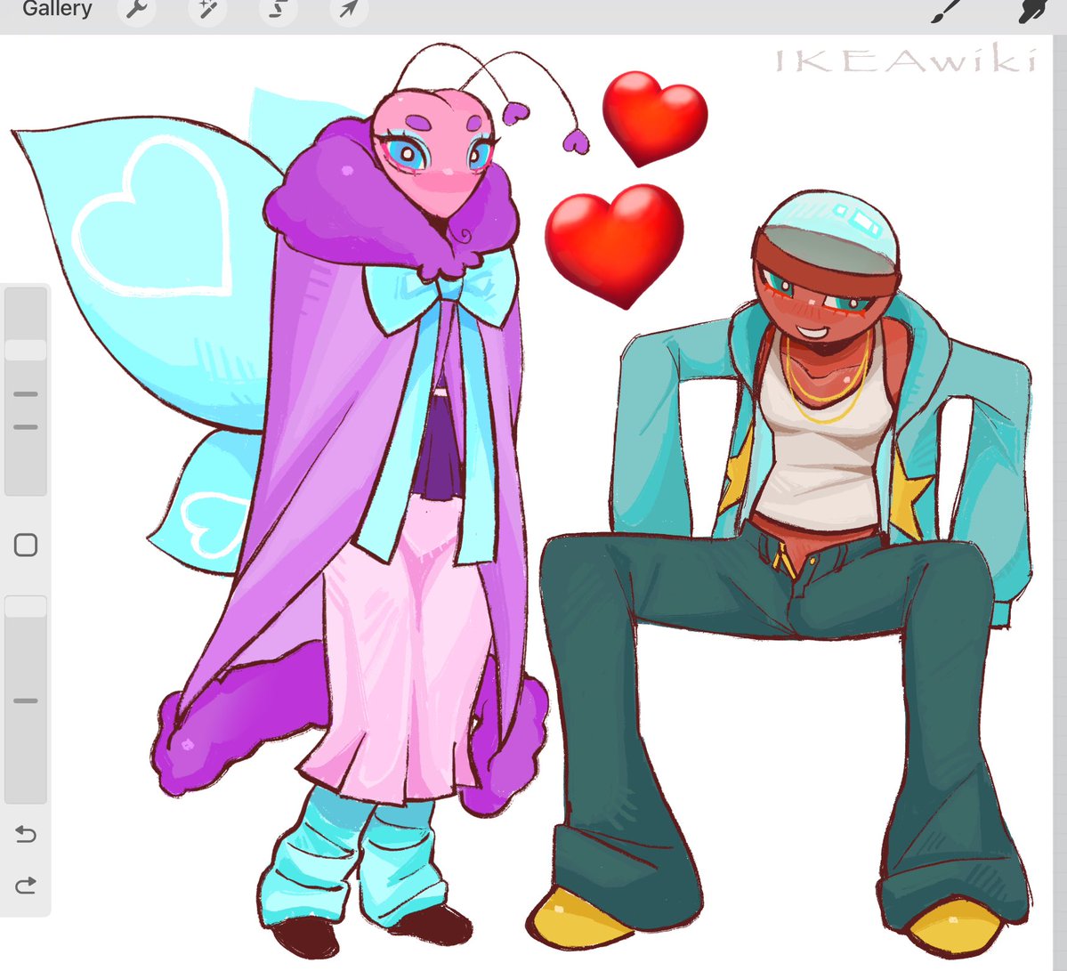 IKEAwiki's tweet image. first time drawing these two?!?!???# okay goodnight
#dandysworld