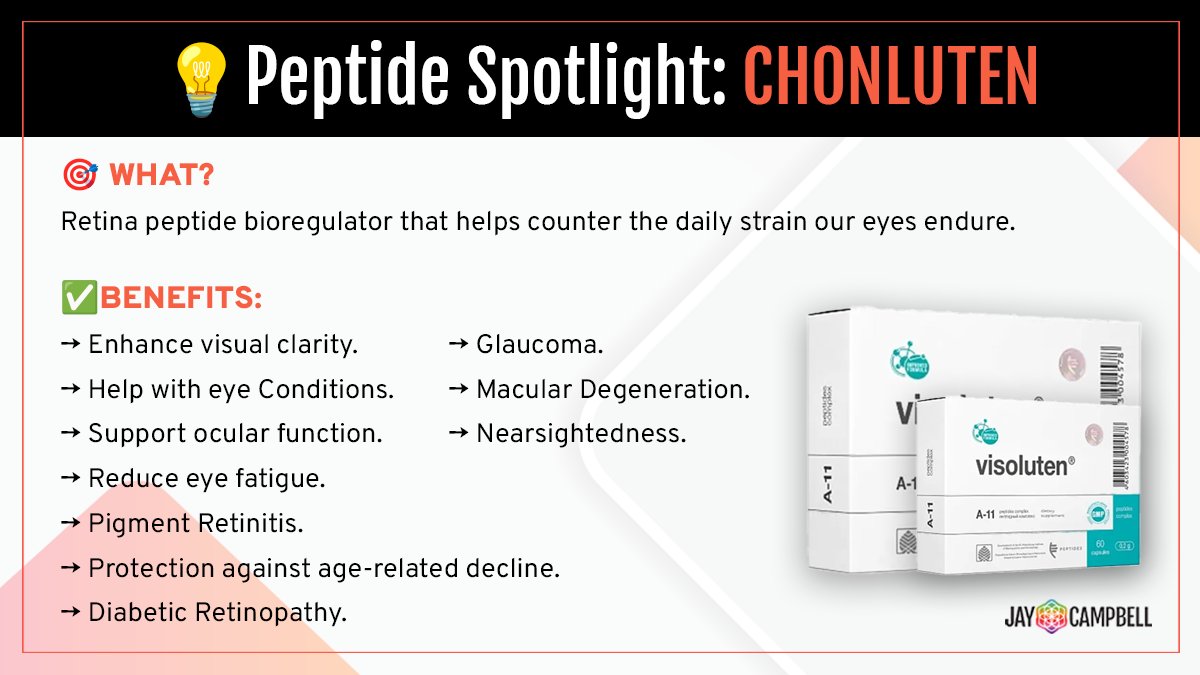 Your eyes face daily assault from blue light, pollution, &amp; oxidative stress.

Don’t wait for vision deterioration. Visoluen, a peptide bioregulator, regenerates &amp; protects retinal cells at the cellular level.

Here’s a deep dive article:

loom.ly/6OMOnMQ