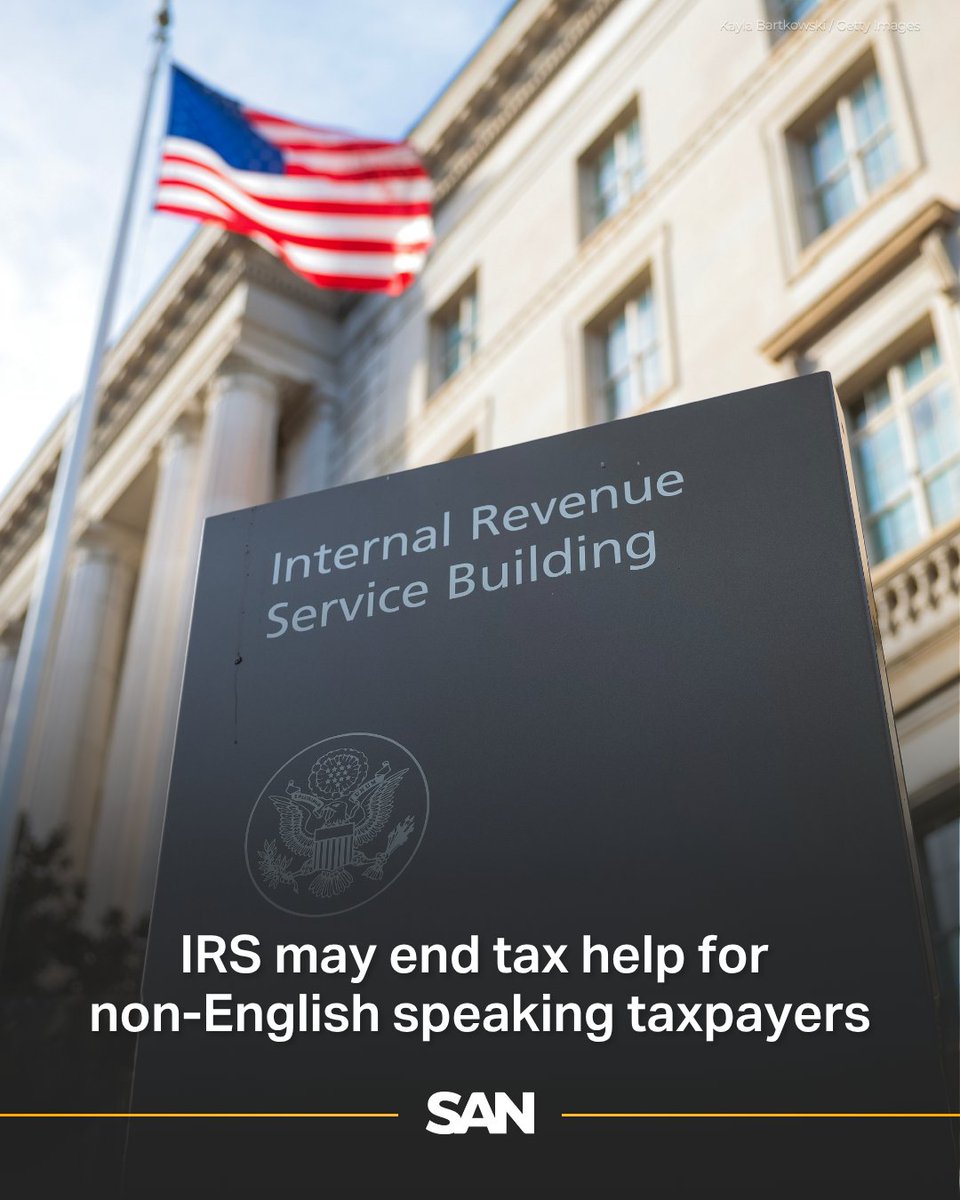 StraightArrow__'s tweet image. The IRS is reportedly considering eliminating tax help for non-English speaking taxpayers, as part of Trump’s executive order designating English as the official language of the U.S.
The Washington Post reports that Attorney General Pam Bondi has ordered officials to come up…