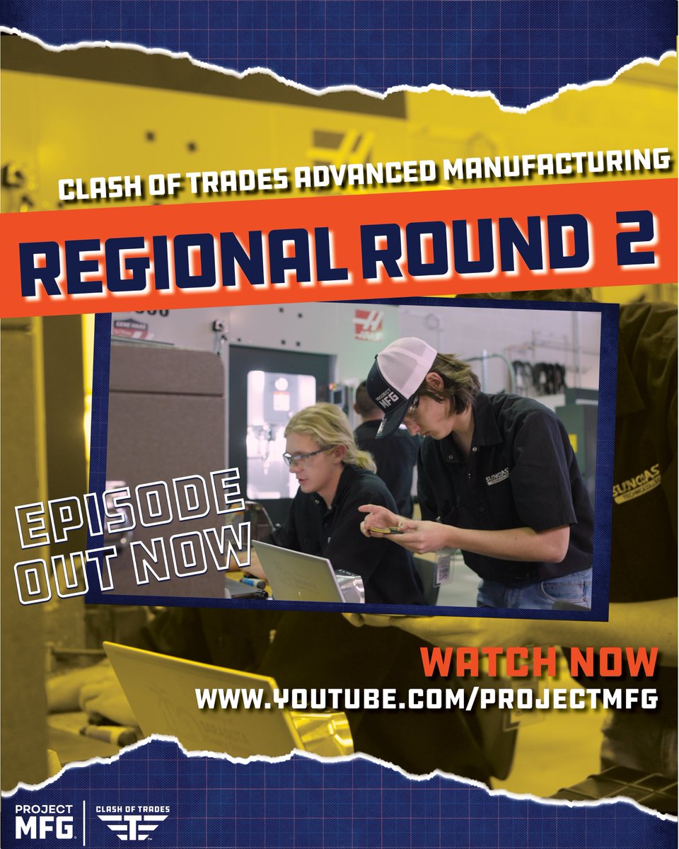 Buckle up… Episode 2 is cleared for launch! 🚀
7 new teams land at Cape Fear CC for Regional Round 2 of Clash of Trades.

The stakes are sky-high—who will blast their way to the National Championship?

Watch now: loom.ly/cPGnrDc
#ClashOfTrades #AdvancedManufacturing