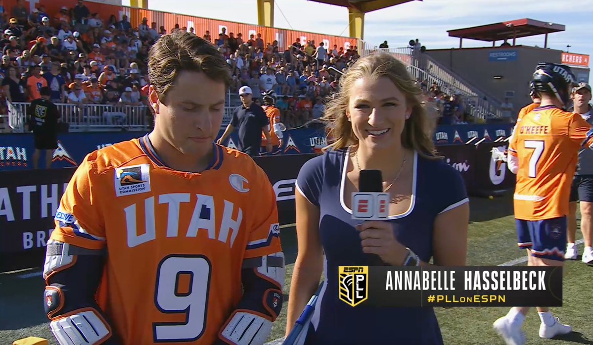 TLN π₯ (@lacrossenetwork) on Twitter photo Annabelle Hasselbeck is making her <a href="/PremierLacrosse/">Premier Lacrosse League</a> broadcast debut with ESPN π€
She's a National Champion from <a href="/BCwlax/">BC Women's Lacrosse</a> and the daughter of retired NFL quarterback Matt Hasselbeck π Annabelle Hasselbeck is making her <a href="/PremierLacrosse/">Premier Lacrosse League</a> broadcast debut with ESPN π€
She's a National Champion from <a href="/BCwlax/">BC Women's Lacrosse</a> and the daughter of retired NFL quarterback Matt Hasselbeck π