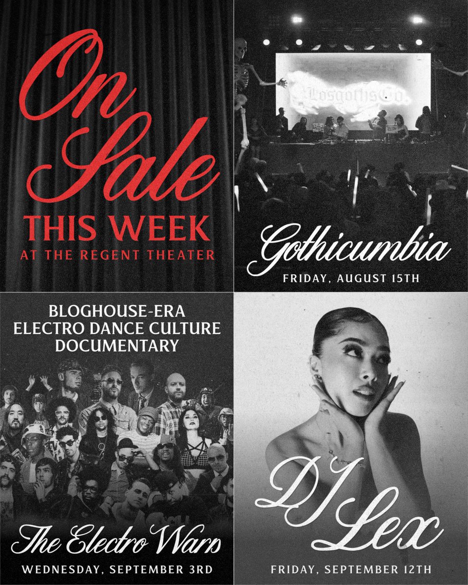 RegentTheaterLA's tweet image. ICYMI, there are new goodies on sale now on our site. Check them out!
Get tix at regentdtla.com 🎫