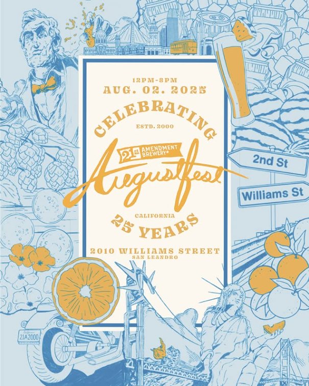 City of San Leandro (@citysanleandro) on Twitter photo 🎉 Join us in congratulating <a href="/21stAmendment/">21st Amendment</a> on 25 years of craft beer & community! Celebrate at Augustfest 2025 — Sat, Aug 2 | 12–8 PM | 2010 Williams St, San Leandro. 🎶🍺 Food, music & fun!
🎟️ Free with RSVP: 21st-amendment.com
#Augustfest2025 #CheersTo25Years 🎉 Join us in congratulating <a href="/21stAmendment/">21st Amendment</a> on 25 years of craft beer & community! Celebrate at Augustfest 2025 — Sat, Aug 2 | 12–8 PM | 2010 Williams St, San Leandro. 🎶🍺 Food, music & fun!
🎟️ Free with RSVP: 21st-amendment.com
#Augustfest2025 #CheersTo25Years