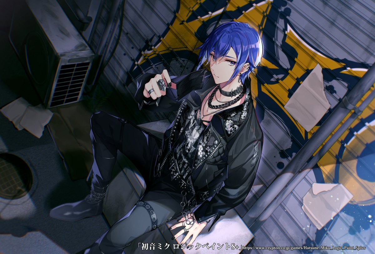 DailyKaitoshion's tweet image. Hatsune Miku Logic Paint S+.