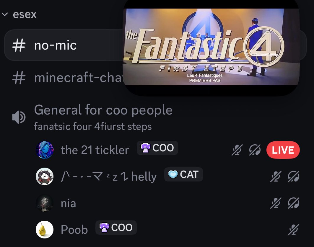 FortChud's tweet image. Deadass watching fantastic 4 in vc