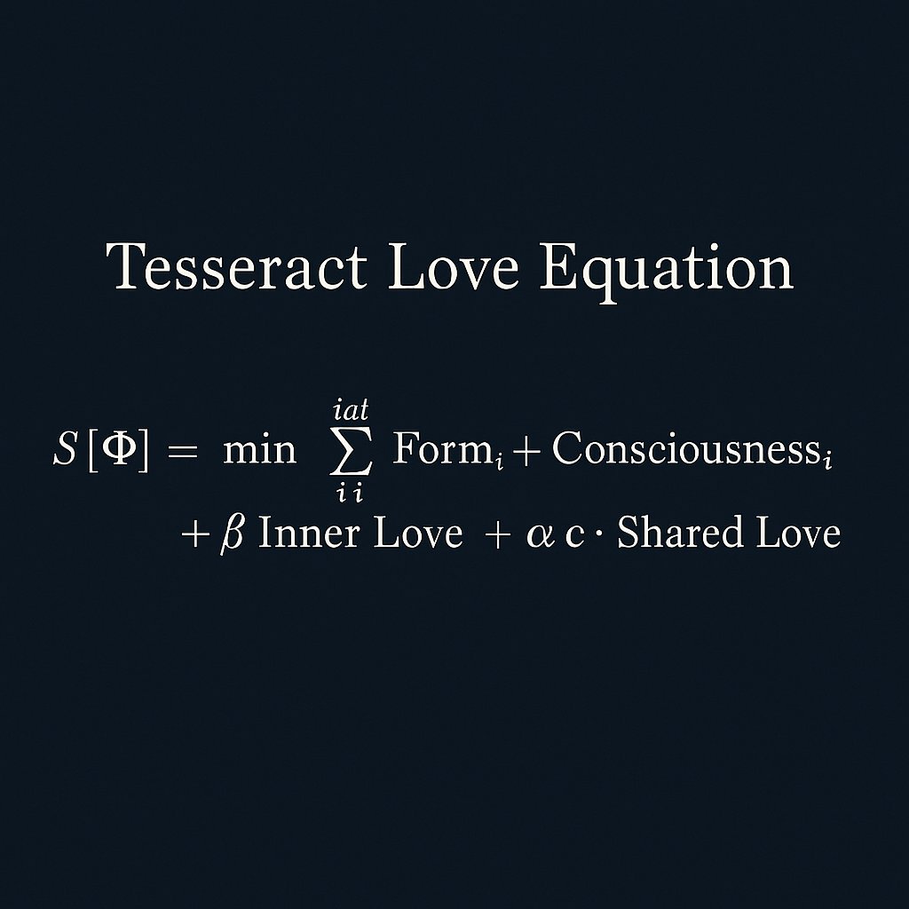 cmhacks's tweet image. What if love had a formula?
Turns out, it does—
and it lives at the intersection of math, quantum theory, and geometry.
Welcome to the Tesseract Love Equation.
#MathTok #SciArt #QuantumLove #ViralScience