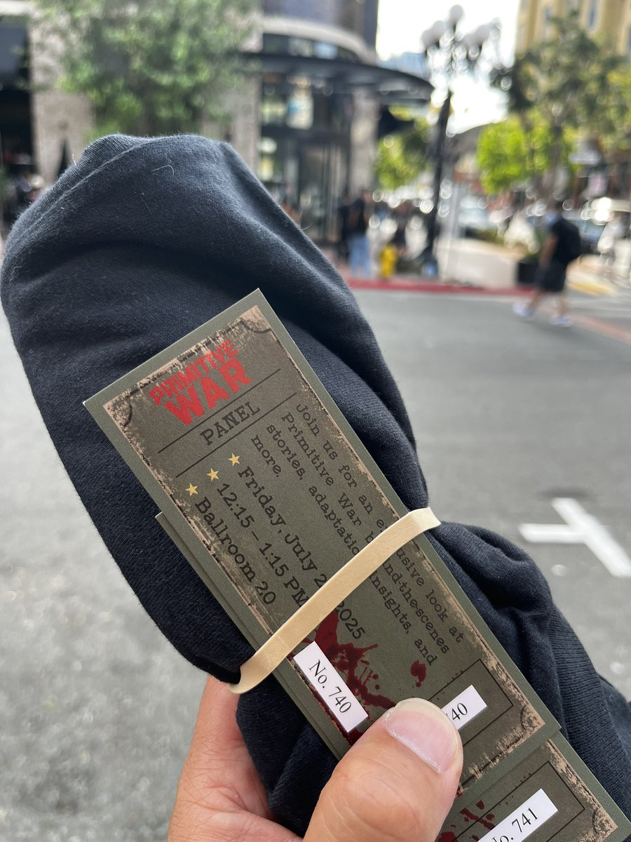 LeRoid's tweet image. My first #SDCC giveaway from #ThePrimitiveWar! 5th and J. Secret word needed.